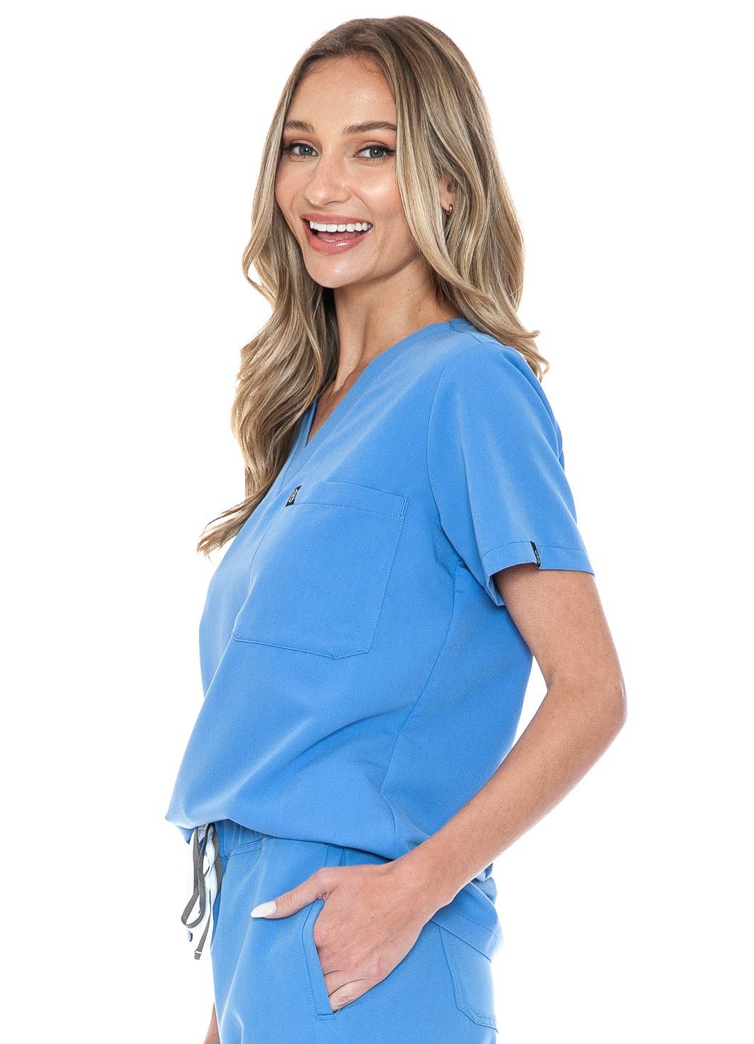 Hospital Blue - Women's Basic Scrub Top