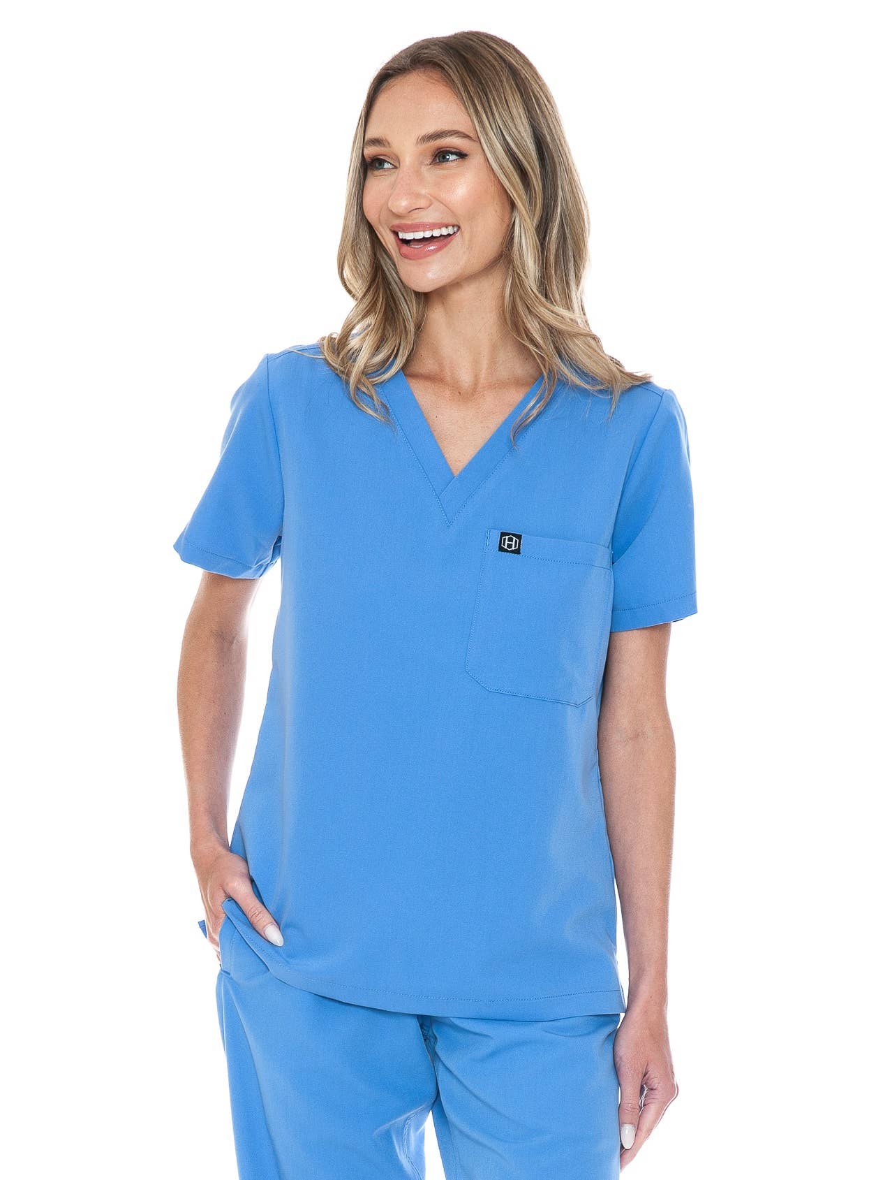 Hospital Blue - Women's Basic Scrub Top