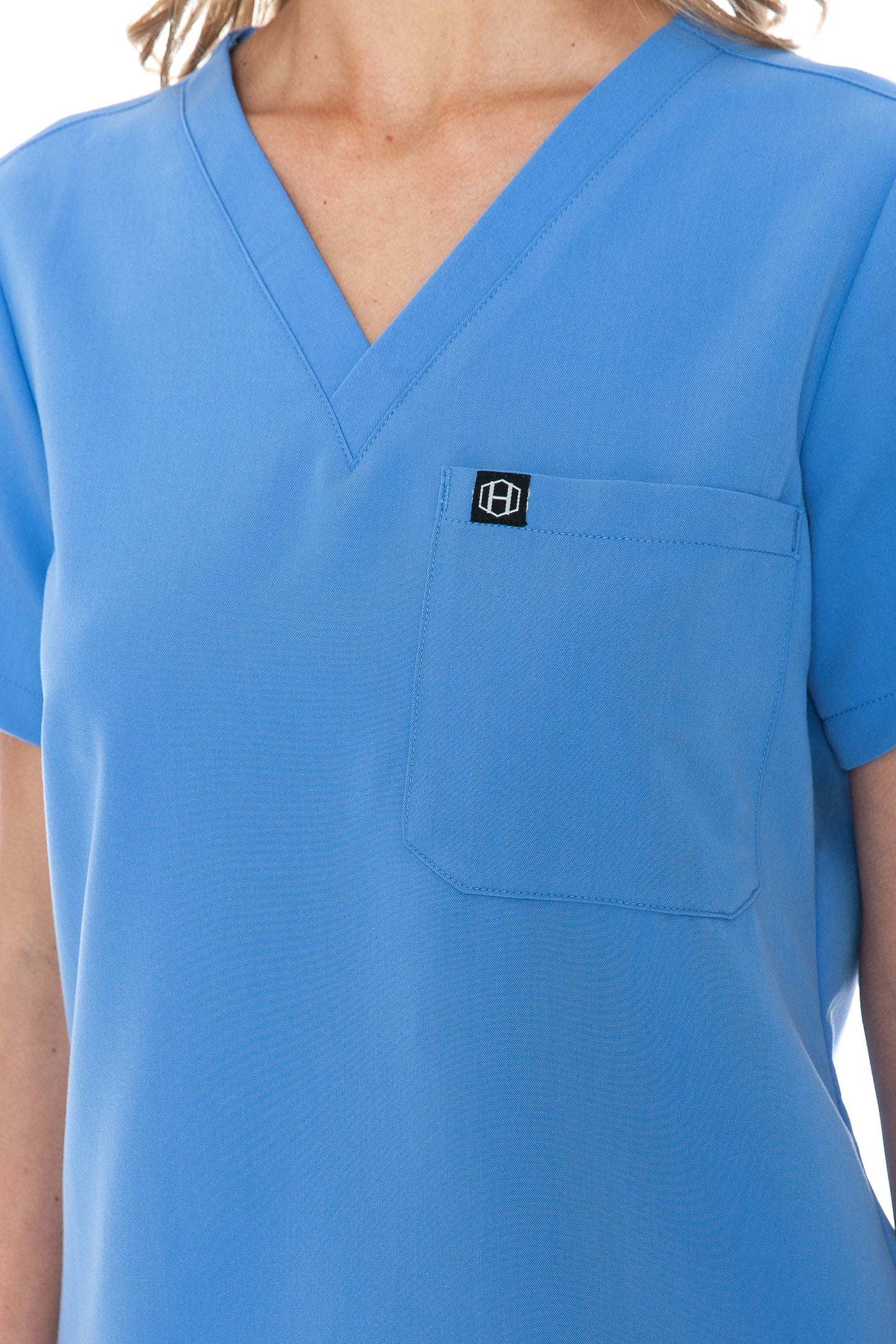 Hospital Blue - Women's Basic Scrub Top