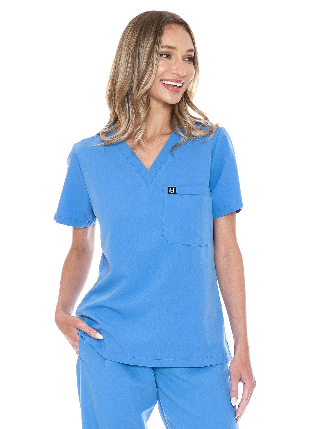 Hospital Blue - Women's Basic Scrub Top