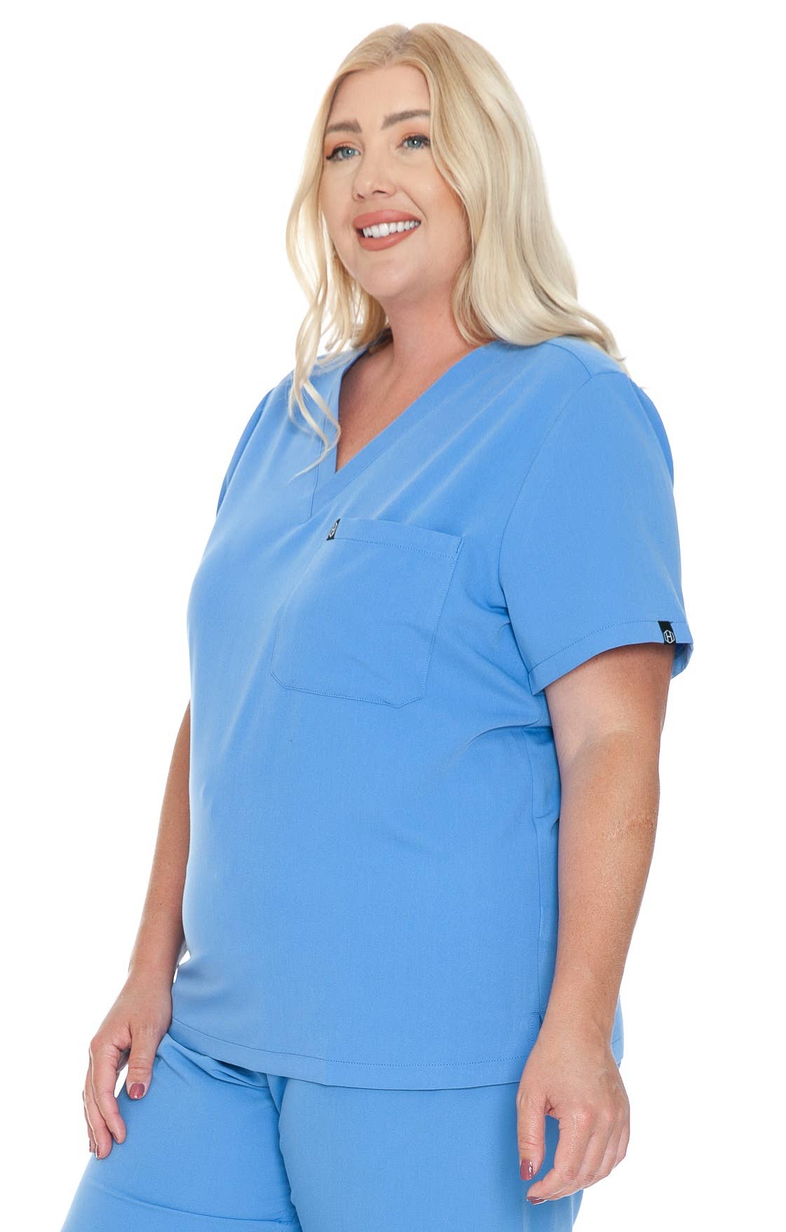 Hospital Blue - Women's Basic Scrub Top