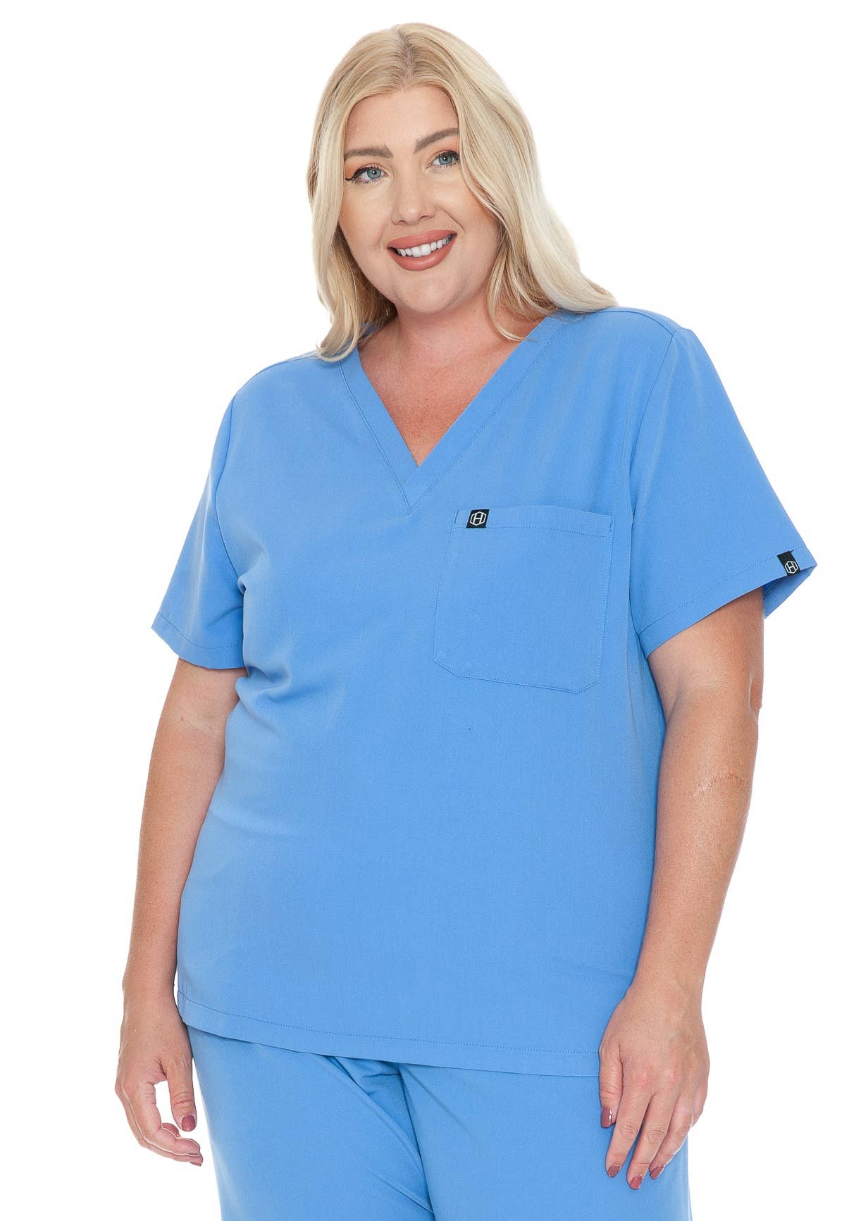 Hospital Blue - Women's Basic Scrub Top