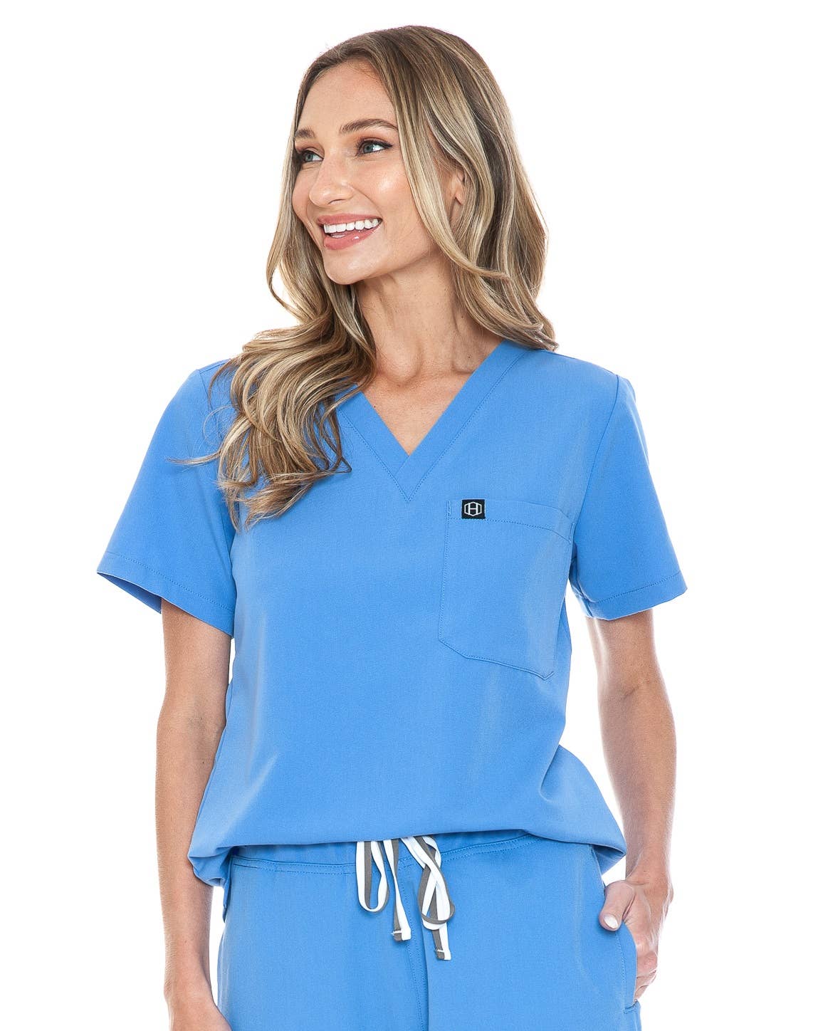 Hospital Blue - Women's Basic Scrub Top