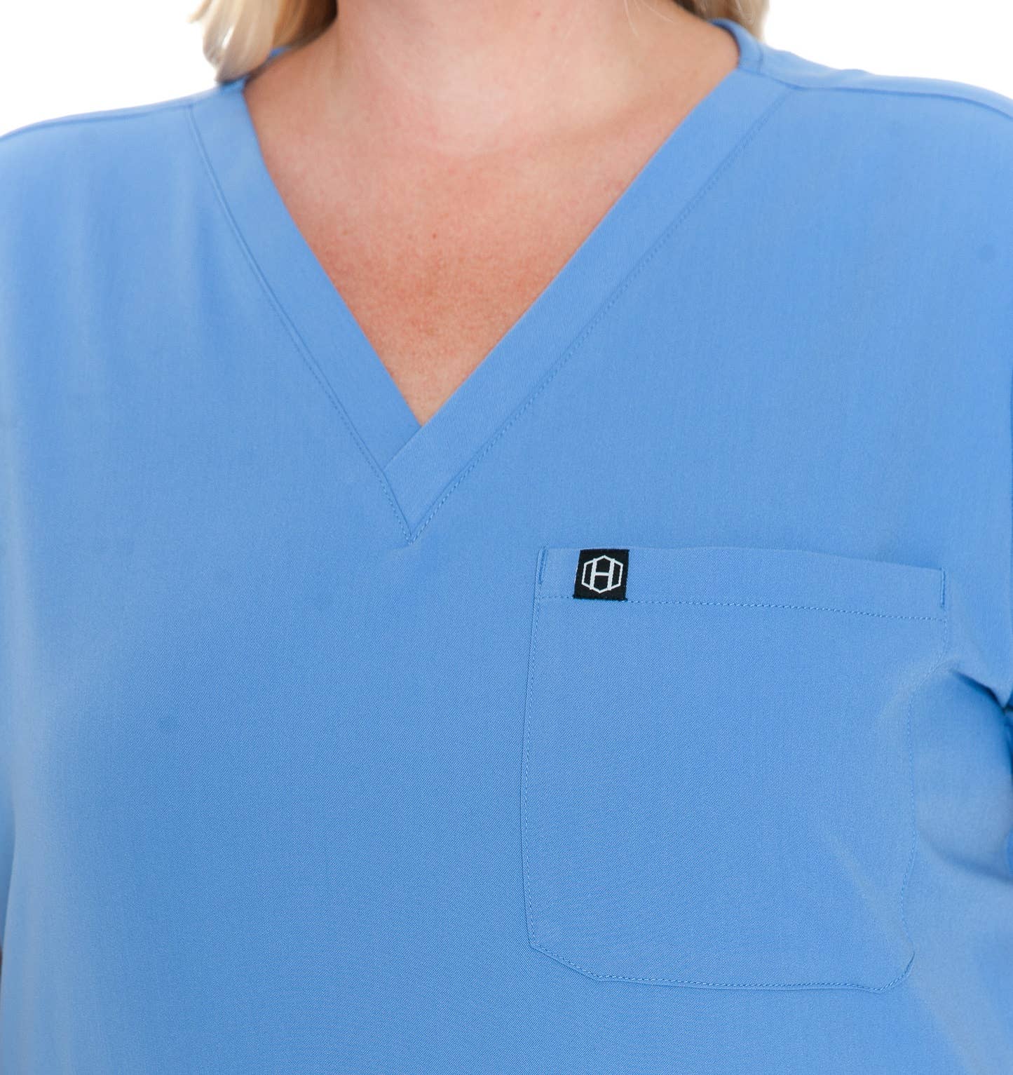 Hospital Blue - Women's Basic Scrub Top