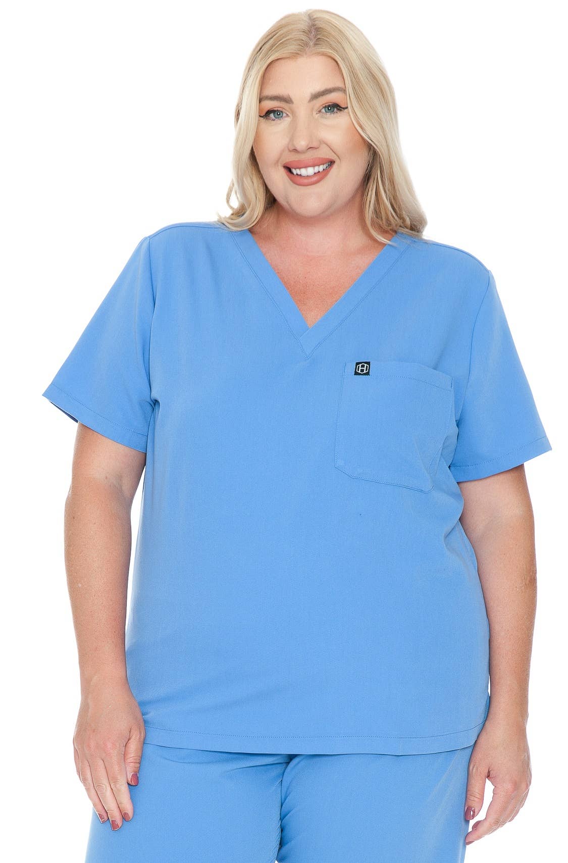 Hospital Blue - Women's Basic Scrub Top