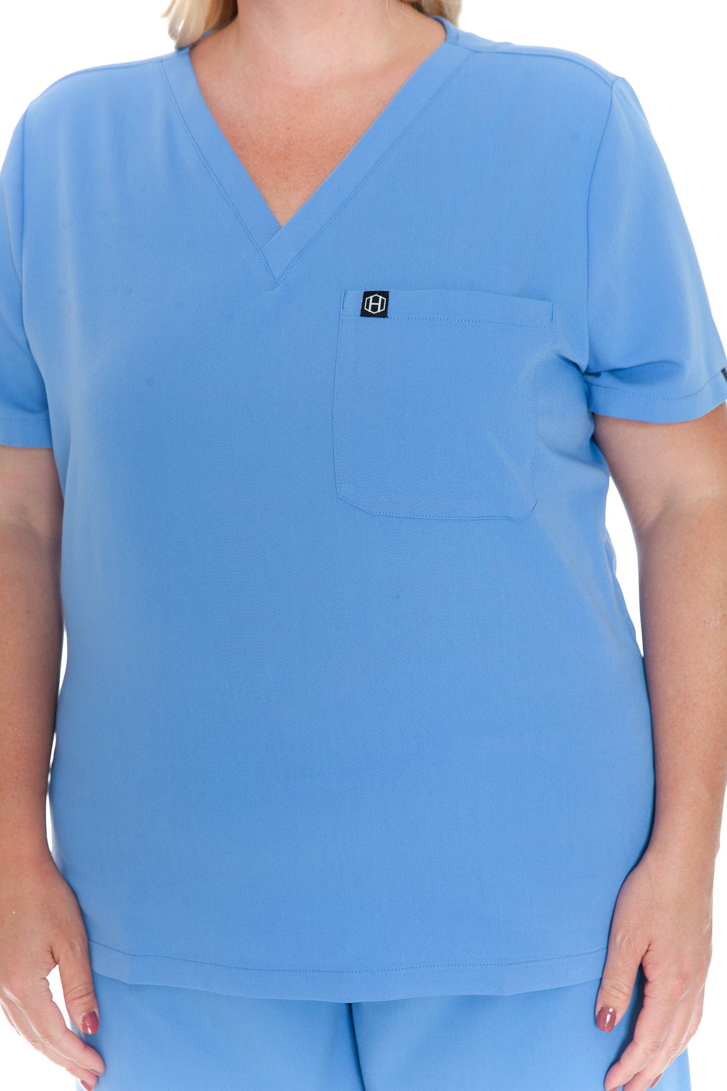 Hospital Blue - Women's Basic Scrub Top