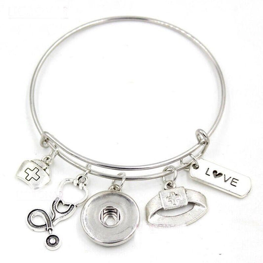 Bracelet - Nurse - Nurse's Aide - Themed Bangle Bracelet - Customize